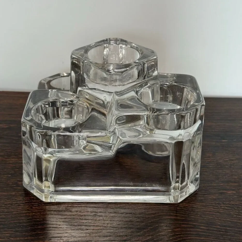 PartyLite lead crystal 5 tier tea light candle holder 3x6” 4.10lbs - Picture 3 of 6
